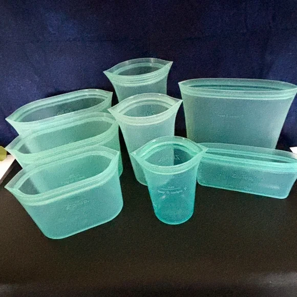 Zip top Silicone Food Storage Set NO LIDS NEEDED! - Picture 2 of 8